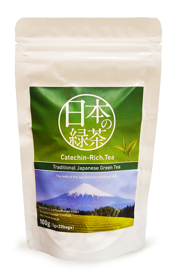 Японский зеленый чай Jinseido в упаковках с логотипом