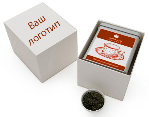 Элитный подарочный чай в металлических баночках с логотипом
