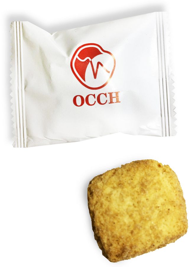Печенье с логотипом в упаковке флоу-пак