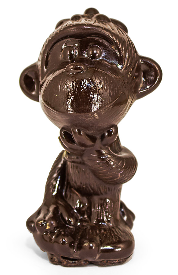 Фигуры обезьяны из шоколада ручной работы